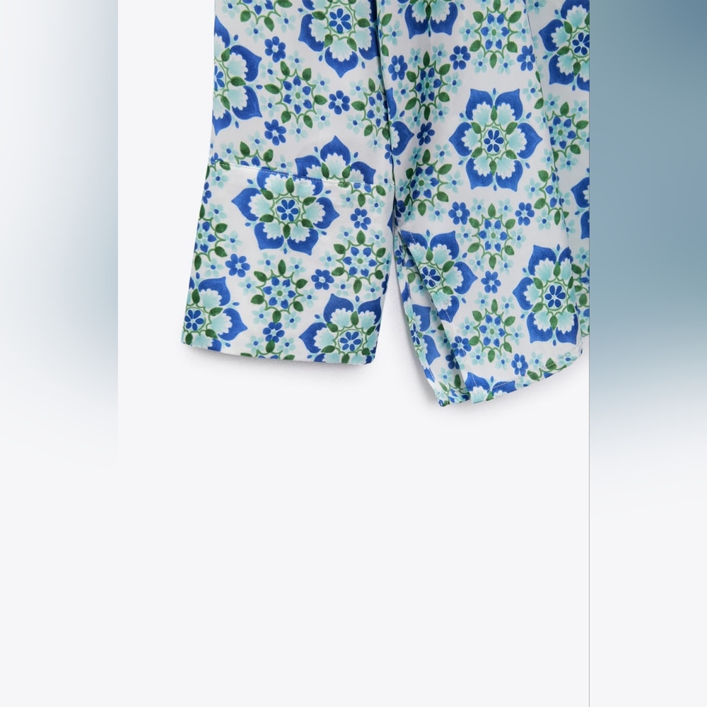 ZARA LIMITED EDITION PRINTED SATIN SHIRT - Picture 9 of 11